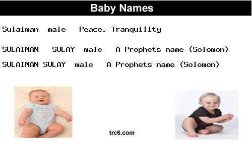 sulaiman---sulay baby names
